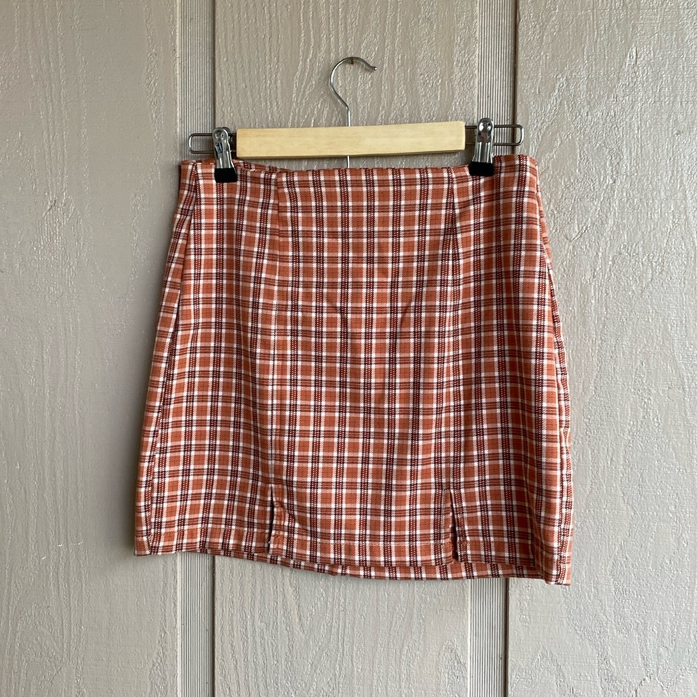 Aeropostale Women's Orange and Brown Skirt - M